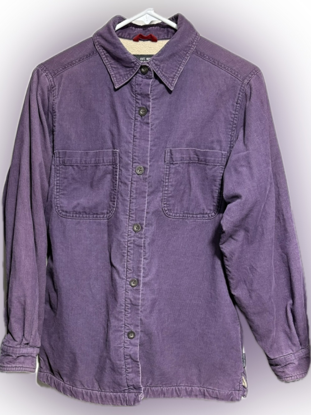 Vintage Woolrich Plum Corduroy Lined Shirt Jacket Women’s Size S